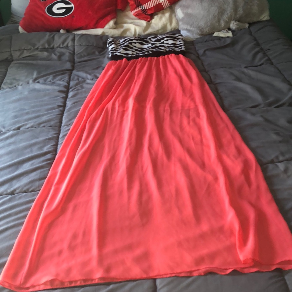 Long strapless dress